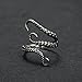 Amkaka Vintage Titanium Steel Octopus Sea Monster Squid Kraken Punk Antique Ring Adjustable