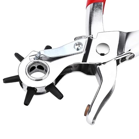 SHREVI IMPEX Metal Hole Punch Pliers Repair Multi Tool Machine for Leather Strap or Waist Belt and Band