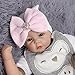 WILLTOO Newborn Lovely Soft Cute Hat Bow Baby Girl Hospital Beanie Hat (D)