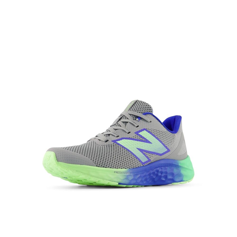 New Balance Kid's Fresh Foam Arishi V4 Lace-Up Running Shoe, Grey, 6 Big Kid Image