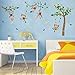 Runtoo Monkey and Tree Wall Decals Animals Jungle Wall Stickers TV Wall Décor for Baby Nursery Kids Bedroom