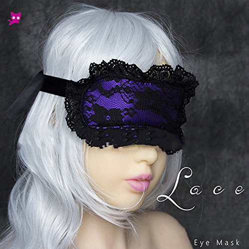 MOJOY Lace Restraints Bondage Kit/Set, Blindfold for Sex with Fetish SM Restraint Handcuffs and Flogger (Purple)