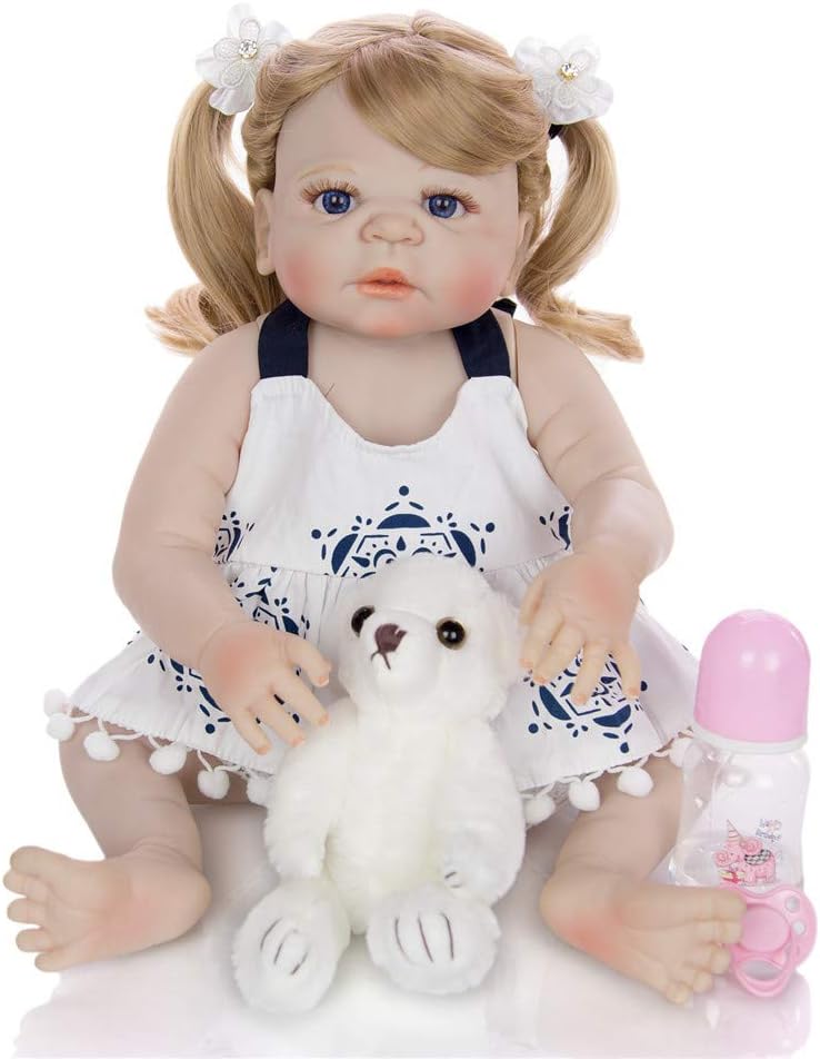 Prezzo PPHH Reborn Bambole del Bambino, 57cm Bambola Molle Reborn Bambino Appena Nato Bambino Realike Bambola Fatta a Mano realistica del Silicone (può Entrare in Acqua) Offerte