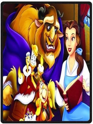 Scottshop Custom High Quality Fleece Blankets 58" x 80" Inch, Design Beauty and the Beast Blanket Fashion Warm Cozy Soft Sofa Bed Blanket Throws Blanket