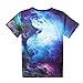 Uideazone Men's 3d Nebula Star Cluster Cool T-Shirt Cool Tee Shirt G25 Large
