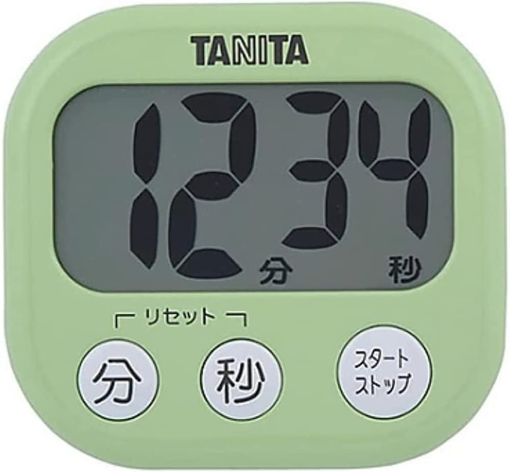 タニタ tanita キッチン 勉強 学習 タイマー 大画面 大音量 100分 マグネット スタンド付き グリーン でか見えタイマー TD-384 GR商品画像
