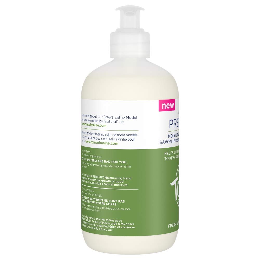 Tom's of Maine Prebiotic Moisturizing Natural Liquid Hand Soap, Fresh Apple, 12 oz. : Beauty