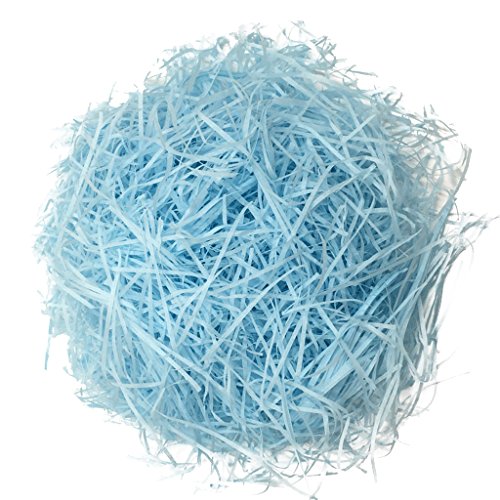 MagiDeal 20g Shredded Crinkle Paper Raffia Gift Box Filler Filling Materials for Wedding Party Decoration - Light blue
