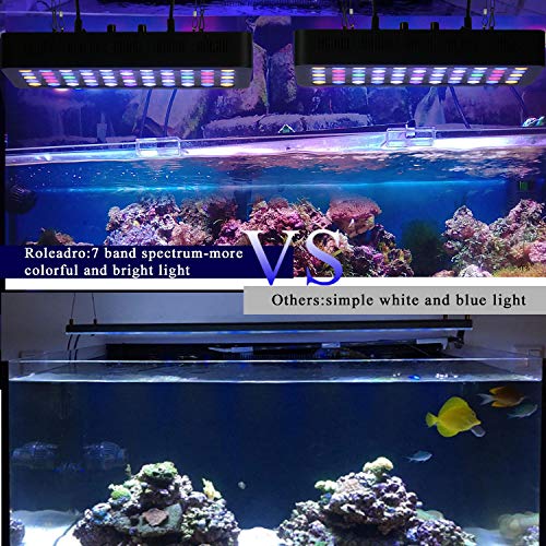 Roleadro LED Aquarium Light, Dimmable Coral Reef Led Light 165W for Fish Tank, Full Spectrum Coral Reef Grow Light Suitable for 55-75 Gallon Freshwater and Saltwater Galaxyhydro