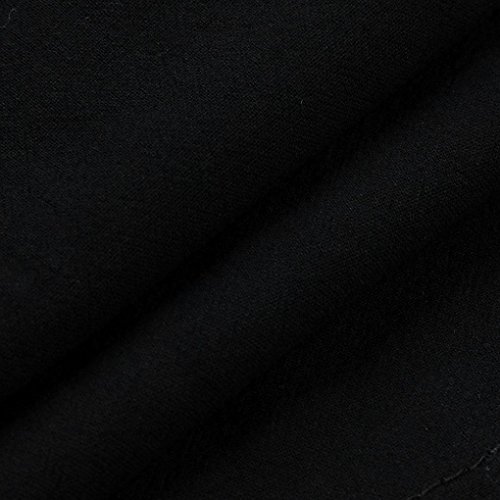 Pervobs Women Pants, Clearance! Women's Causal Loose Elastic Waist Cropped Wide Leg Ankle-Length Pants Trousers (M, Black) - Thumbnail 4