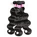 VRBest Hair Brazilian Virgin Hair Body Wave 3 Bundles 100% Unprocessed Virgin Human Hair Weave Extensions Natural Color (100+/-5g)/pc
