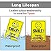 (2 Pack) Smile You're On Camera Video Surveillance Sign - 10 x7 Inches .040 Rust Free Heavy Duty Aluminum - Indoor or Outdoor Use for Home Business CCTV Security Camera,UV Protected & Reflective