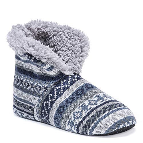 Muk Luks Men's Slipper Booties, Twilight, Large/X-Large (11-13)