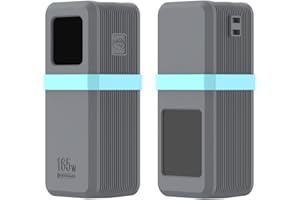 Precision Cut Silicone Case for UGREEN Nexode 20000mAh 165W Power Bank Featuring Raised Lip Display Protection (Gray)