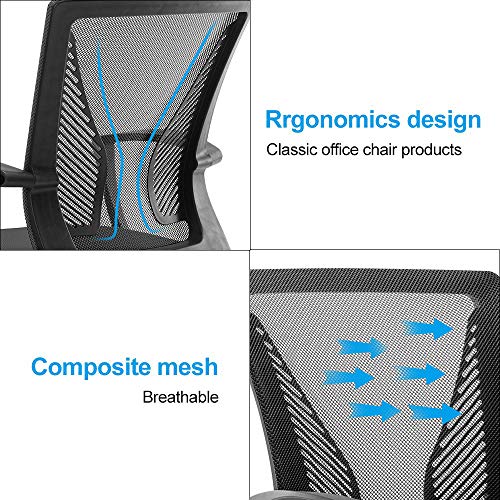 Bonzy Home Mid Back Office Chair Ergonomic Mesh Desk Chair Computer