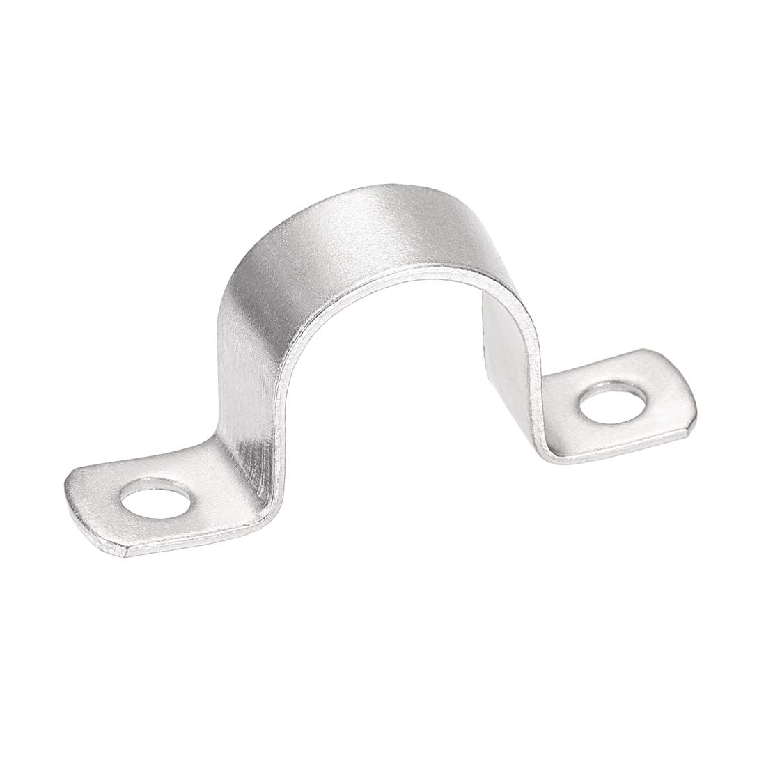 sourcing map 32mm(1.3") Rigid Pipe Strap, 2 Holes Tube Straps 304 Stainless Steel Tension Tube Clamp 2pcs