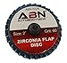 ABN Sandpaper Disc Set, 2in - T27 60 Grit High Density Zirconia Alumina 10pk Round Sander Flat Flap Round Sanding Pads