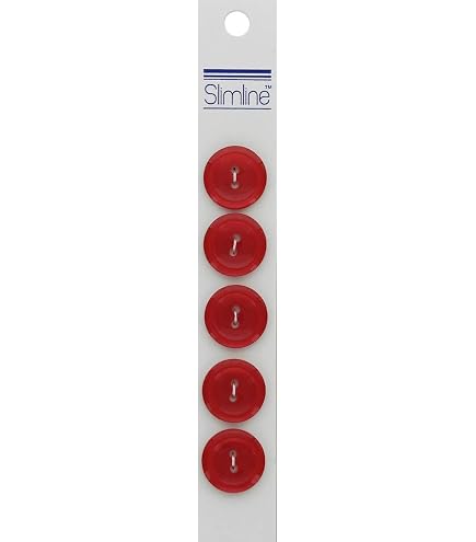 Amazon.com: Slimline 2 Hole Buttons - 3/4 in. - Red 5 pc.