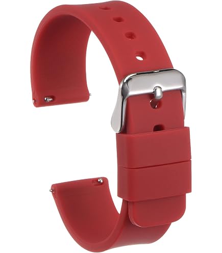 WOCCI 14mm Silicone Watch Band with Rose Gold Buckle, Soft  display picture 1