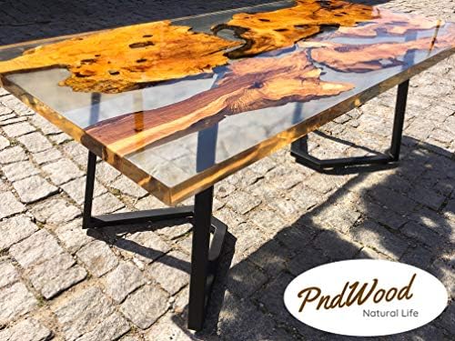 Live Edge River Table Epoxy | 100x200 | Natural Wood Billet Table | Dining Table Coffee Table Meeting Table | Glowing Resin