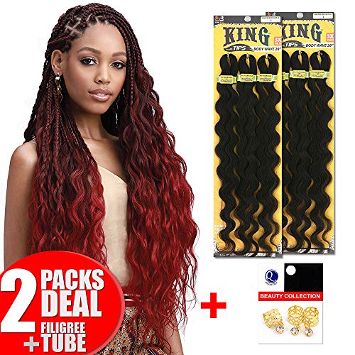 2packs Deal Bobbi Boss King 3x Value Pre Feathered Body Wave 28