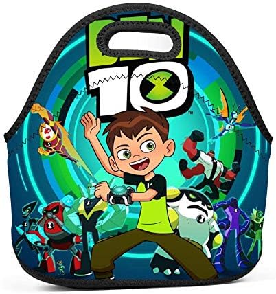 KEITH WRIGHT Reusable Lunch Bags Ben-10 Portable Lunch Holder Bags Durable Food Organizer Lunch Tote Easy Carry Picnic Bag