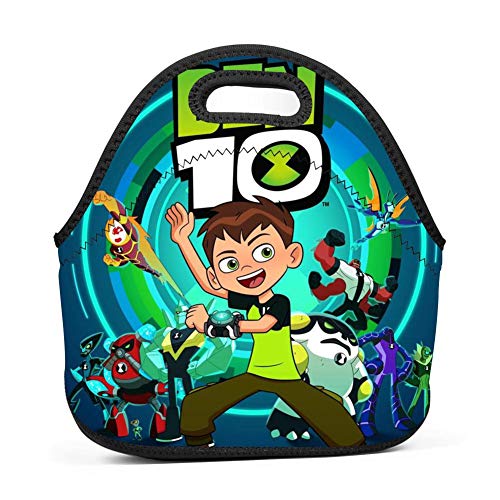 KEITH WRIGHT Reusable Lunch Bags Ben-10 Portable Lunch Holder Bags Durable Food Organizer Lunch Tote Easy Carry Picnic Bag