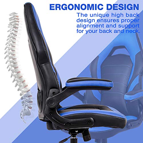 RIMIKING Gaming Chair Racing Computer Desk Executive Office Chair, 360