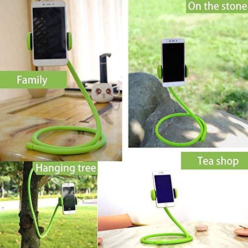 Lykan Multi-Function Selfie Stick can be as Cell Phone Holder,Car Mobile Phone Holder,Flexible Stand Holder Used for Bed, Desktop, Neck,Bicycle (Green) - Thumbnail 2