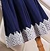 Makkrom Women's Sexy Lace High Waist Half Sleeve Flare Short Dresses