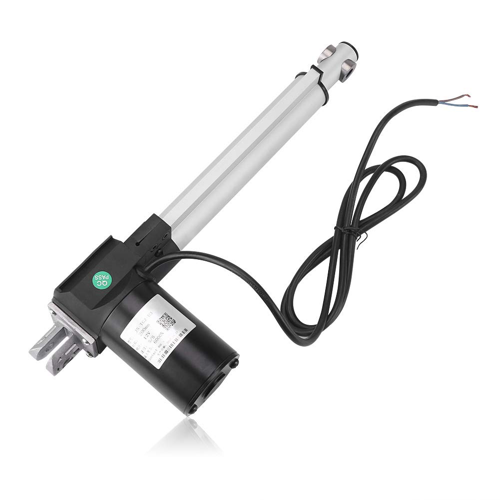 DC 12V Electric Linear Actuator Force 6000N Maximum Lift Stroke Waterproof Electric Motor Bracket Multiple Function Linear Actuator(100mm)