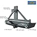 E-Autogrilles Rear Bumper with Tire Carrier and 2 Square 12W LED Lights for 07-17 Jeep Wrangler JK