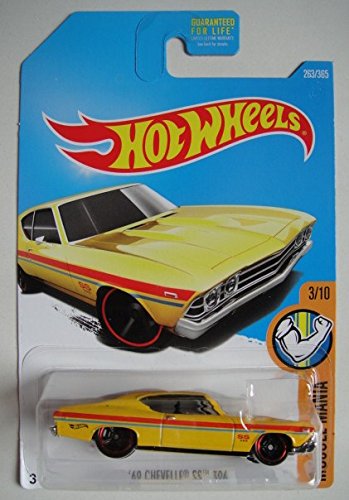 HOT WHEELS MUSCLE MANIA 3/10, YELLOW '69 CHEVELLE SS 396 263/365