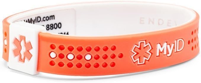 MyID Kids Silicone Sport Medical ID Bracelet, Online Profile, Medical information System