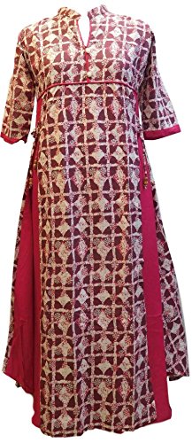 Smsaree Stylish & Designer Premium Quality Ethnic Rayon Kurti For Women (Wine) - Thumbnail 4