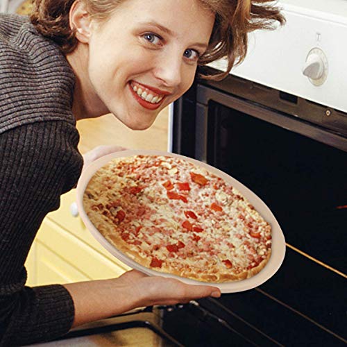 Pizza Stone, Cakie Thermarite Engineered Tuff Cordierite Durable, Certified Safe for Ovens & Grills 16 Round 5/8 Thick for Best Crispy Crust Pizza