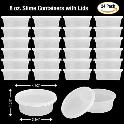 Slime Containers with Lids 8 oz.