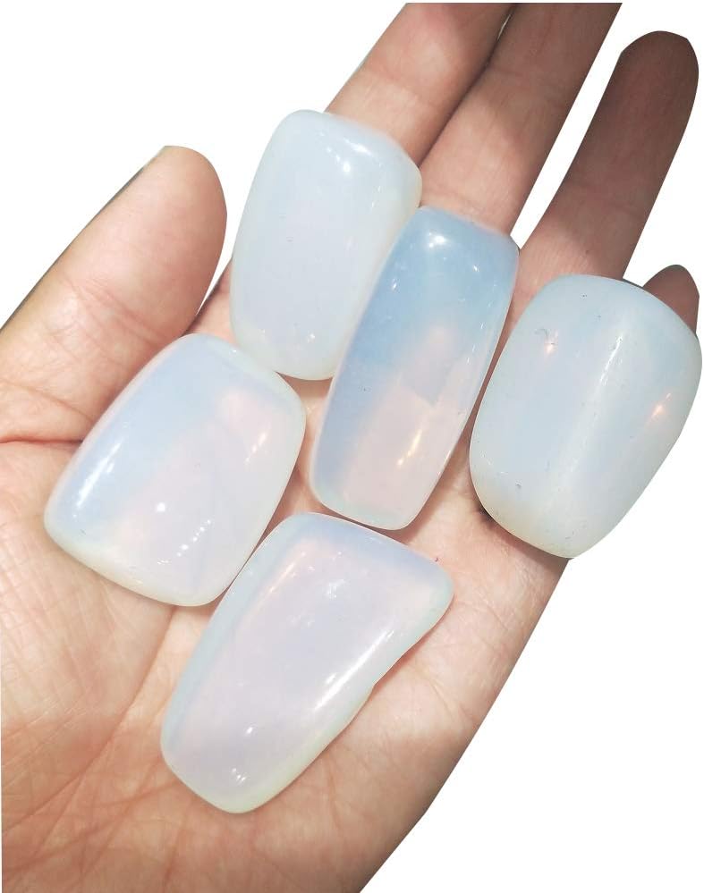 Natural Large Particles Crystal Moonstone Stone Rock Quartz Irregular Shaped Stones 1/2pound(About 230 Gram) (Moonstone)