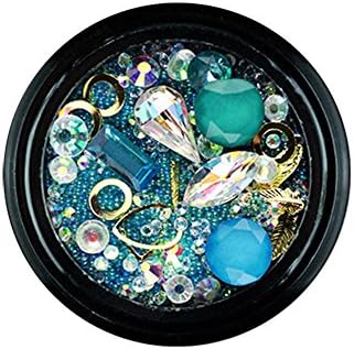 Ktyssp 9 Colors Nail Art Tips Stickers 3D Glitter Sequins Manicure DIY Irregular Art Decoratio Diamond (I)