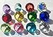 SunRise Crystal Clear Diamond Jewel Paperweight Birthstone Box Set (12pcs), 40mm Crystal