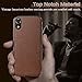LOHASIC for iPhone XR Case, Premium Leather Slim Fit Flexible Defender Anti-Slip Soft Grip Scratch Resistant Protective Cover Soft Cases Compatible with iPhone XR (2018) 6.1 inch - Brown