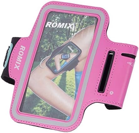 Key Holder Running Sports Armband with Screen Protector for iPhone 6 plus/6S plus (5.5-Inch) Galaxy S6/S5 Note 4 (Pink)