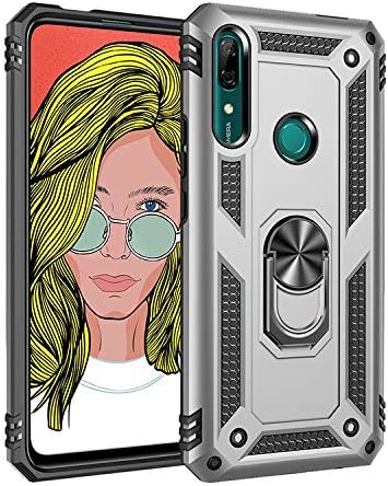 Case for Huawei P Smart Z / Y9 Prime 2019 Case,360 Degree Rotating Ring Holder Kickstand Case for Huawei P Smart Z STK-LX1 STK-L21 / Y9 Prime 2019 STK-LX2 STK-L22 STK-LX3 STK-L03B Case Cover Silver