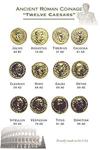 ancient roman coin coinage twelve caesars replica coins gold