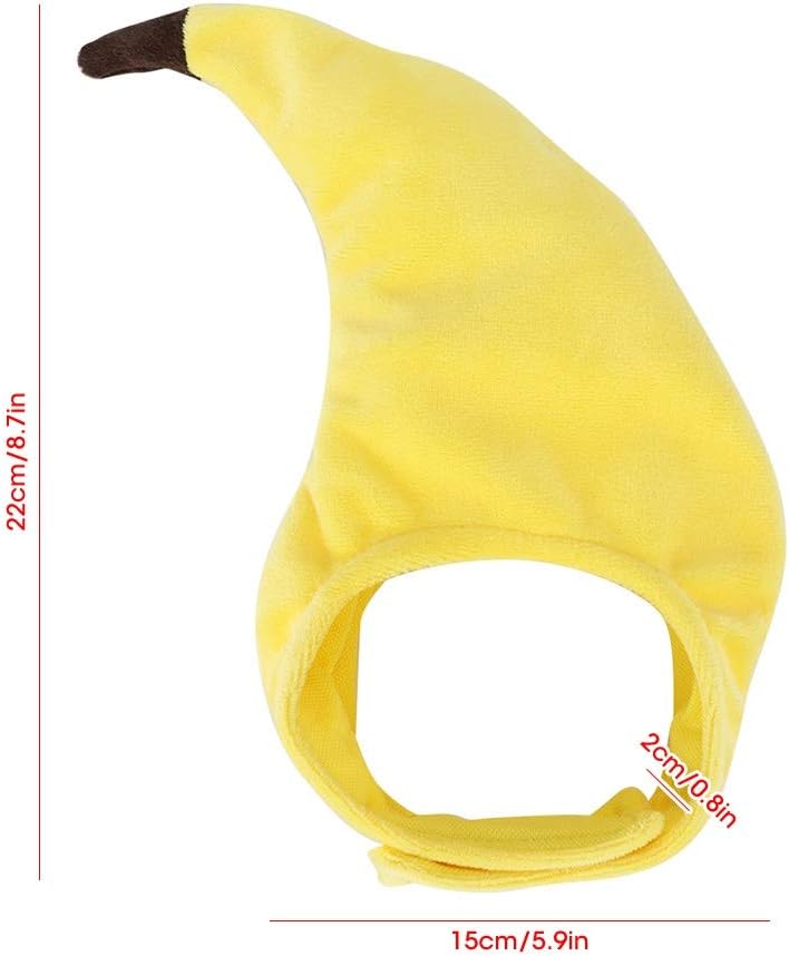 KUIDAMOS Cute Cat Hat Cap Transformations Festive Funny Cat Banana Hat Small Cat Banana Headwear Headdress Pet Costume Accessories(Average size) - Image 3