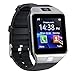 Qiufeng DZ09 Smart Watch Smartwatch Bluetooth Sweatproof Phone with Camera TF/SIM Card Slot for Android and iPhone Smartphones for Kids Girls Boys Men Women(Silver)