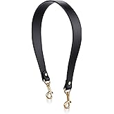 LIQWEI Short Purse Strap, Shoulder Straps for Bags, Leather Purse Strap Purses Straps Replacement Crossbody for Wallet Bag(Black)