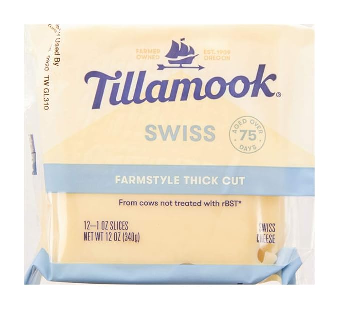 Tillamook, Swiss Cheese Slices, 12 oz Grocery & Gourmet Food