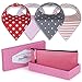 Baby Bandana Drool Bibs By Eden Baby with Adjustable unique 3 Snaps - Premium Dribble & Teething Soft Bibs - 100% Organic Super Absorbent Cotton - 4 Pack cute Baby Shower Gift set + free bag