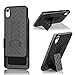 PIXIUCompatible with iPhone Xr Holster Case, Combo Shell & Holster Case - Super Slim Shell Case with Built-in Kickstand, Swivel Belt Clip Holster Full Body Protective case for Apple iPhone Xr 6.1 inch